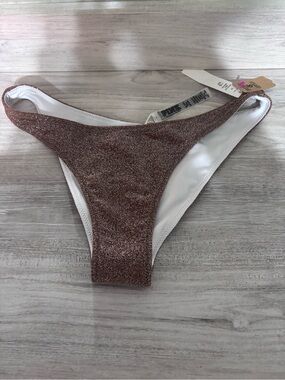 PINK Victoria's Secret Metallic brown High-Cut Bikini Bottom